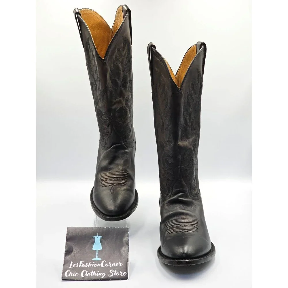 Cody James Men's Brown Metallic Western Leather Round Toe Boots Size 8.5D 2552 - Picture 2 of 16